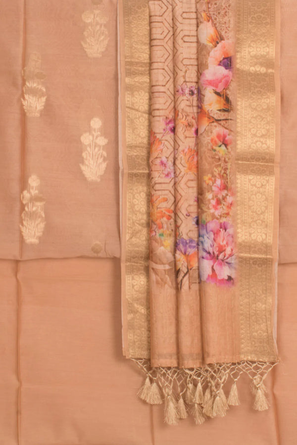 Handloom Banarasi Silk Cotton 3-Piece Salwar Suit Material-Rutambhara-RUTAMBHARA