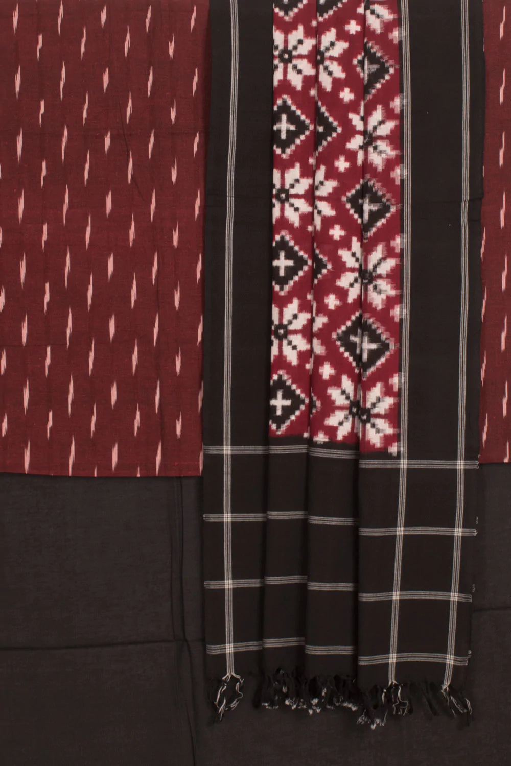 Handloom Ikat Cotton 3-Piece Salwar Suit Material