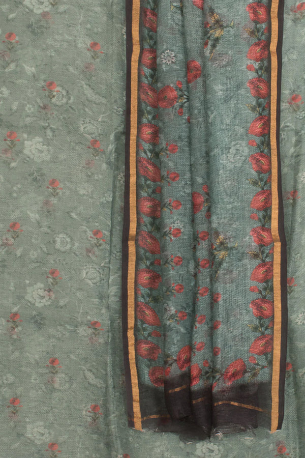 Digital Printed Linen 2-Piece Salwar Suit Material-Rutambhara-RUTAMBHARA