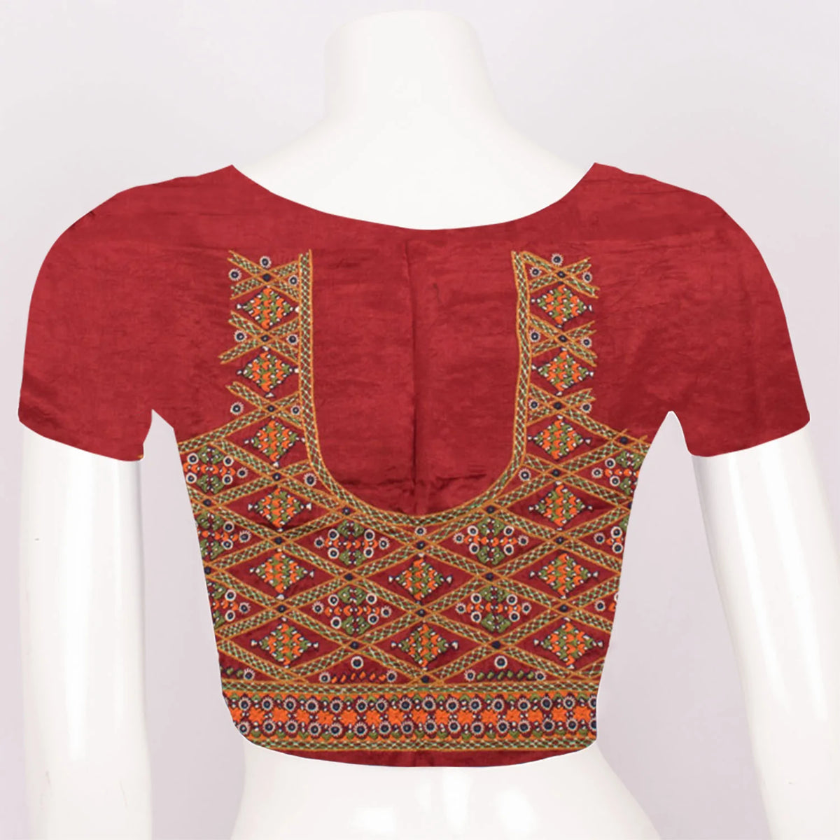 Mirror Embroidered Mashru Blouse Material