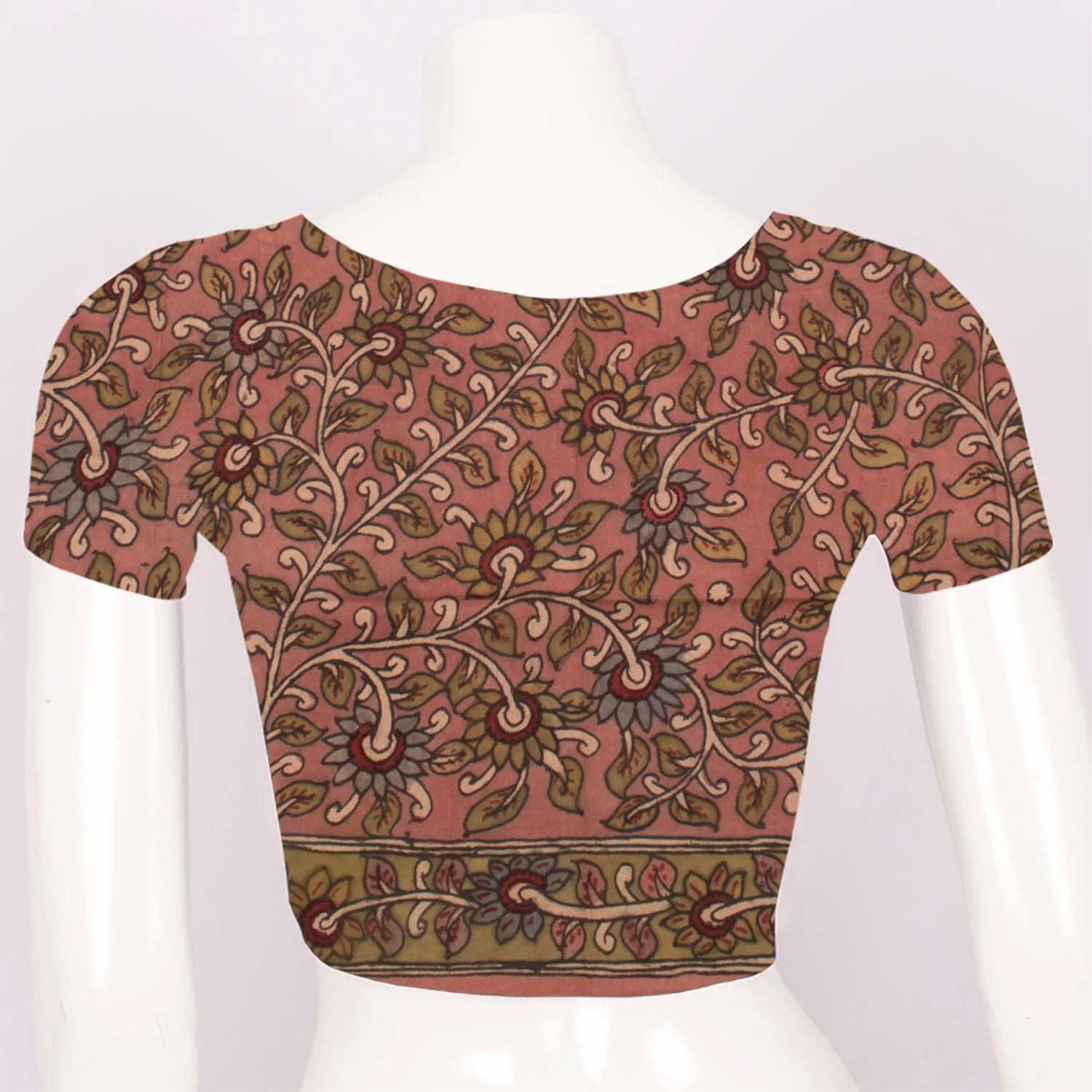 Hand Painted Pen Kalamkari Cotton Blouse Material