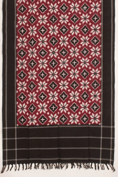 Handloom Ikat Cotton 3-Piece Salwar Suit Material-Rutambhara-RUTAMBHARA