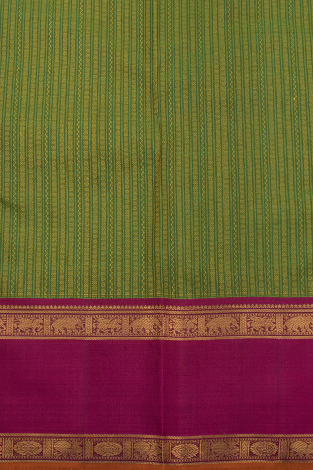 Eevara Green Magenta Kancheevaram Heirloom Silk Saree