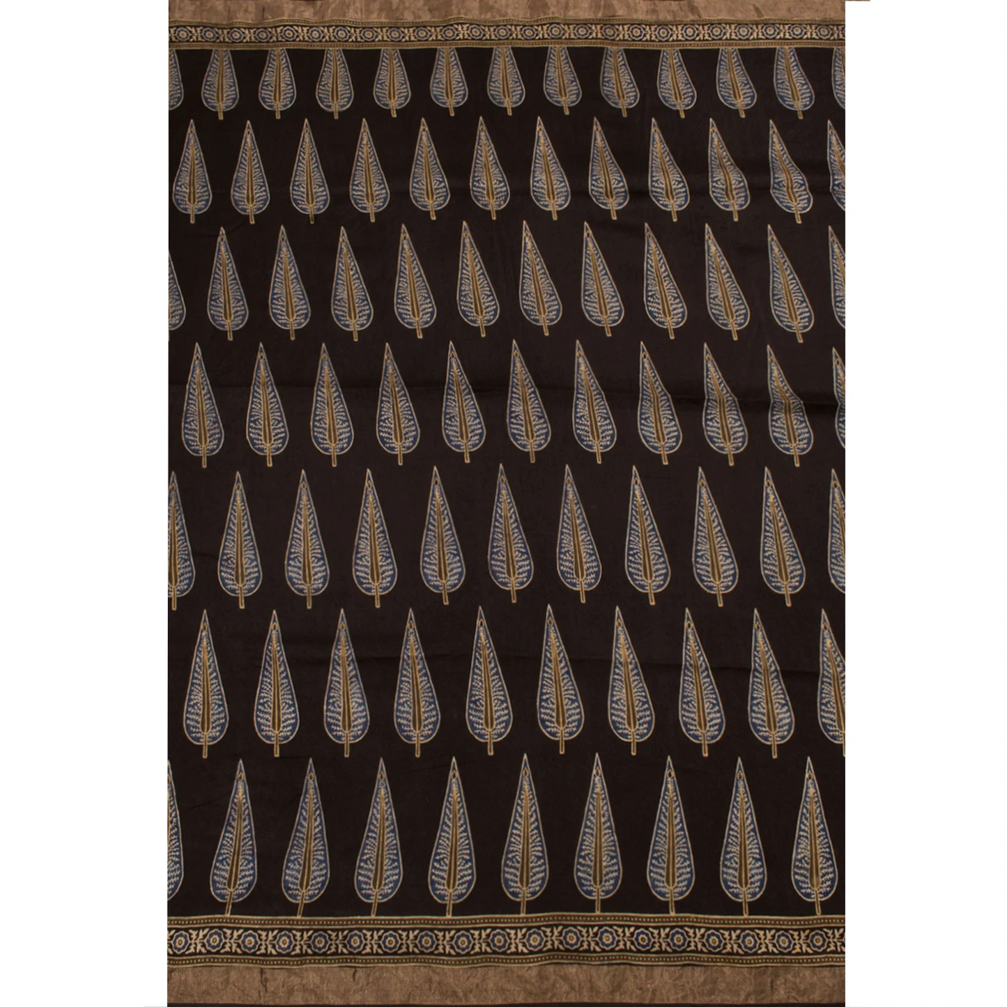 Ajrakh Printed Modal Cotton Saree