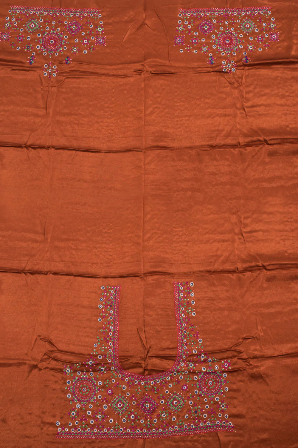 Mirror Embroidered Mashru Blouse Material