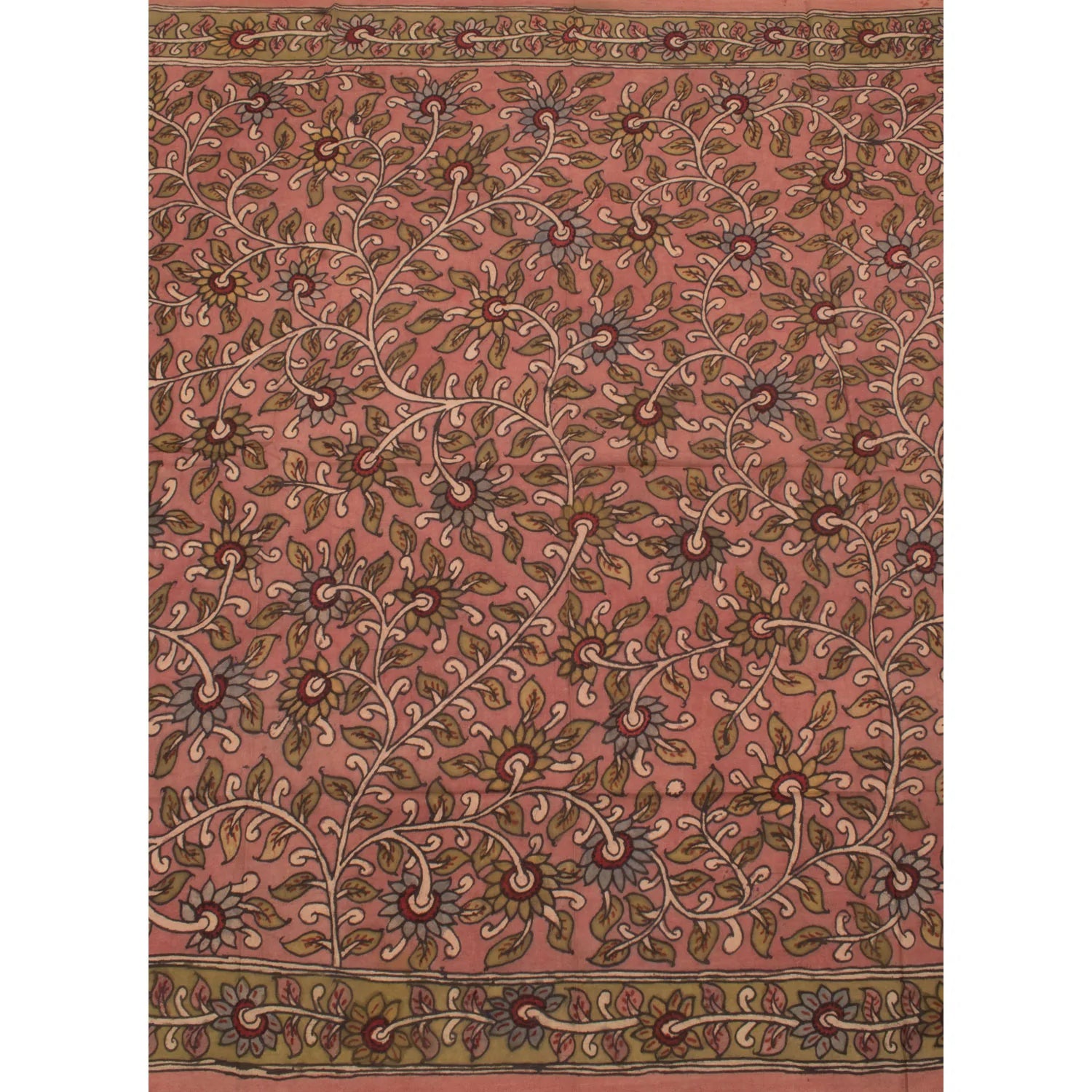 Hand Painted Pen Kalamkari Cotton Blouse Material