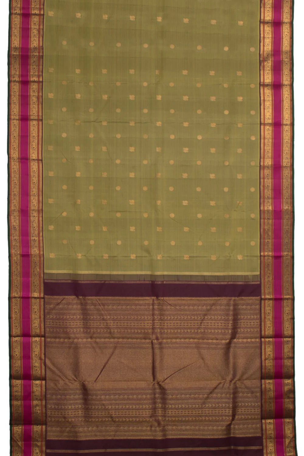 Eevara Pista Green Kancheevaram Heirloom Silk Saree
