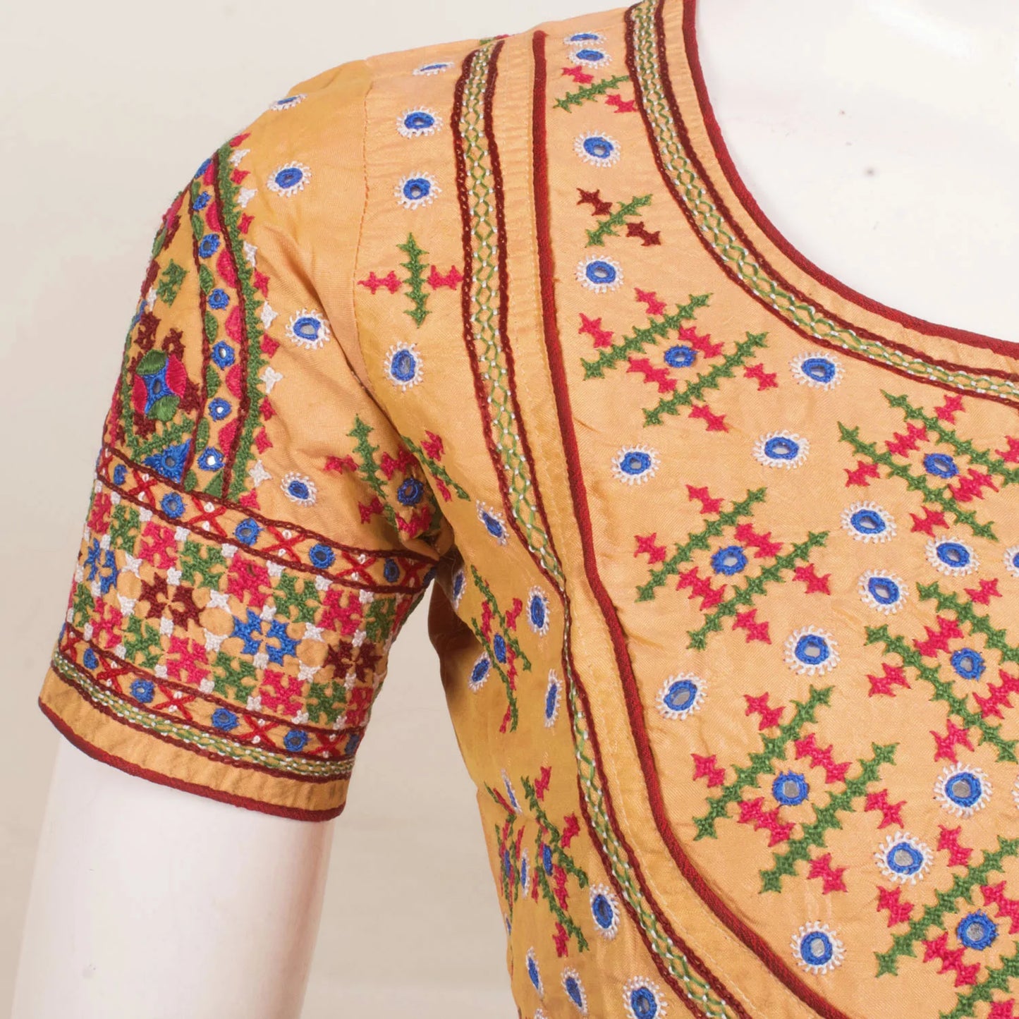 Golden Kutchi Pure Silk Blouse