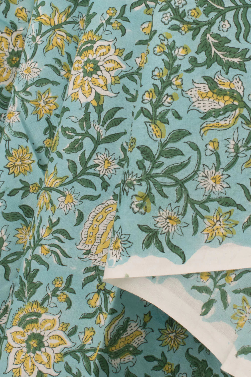 Hand Block Printed Silk Cotton 3-Piece Salwar Suit Material