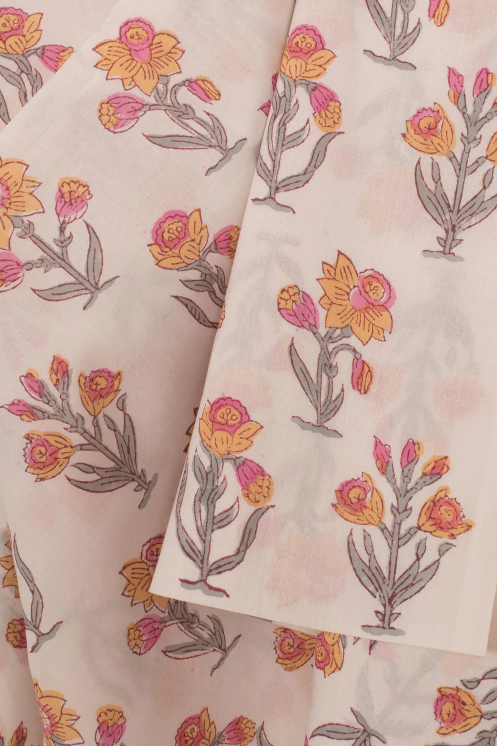 Hand Block Printed Cotton 3-Piece Salwar Suit Material