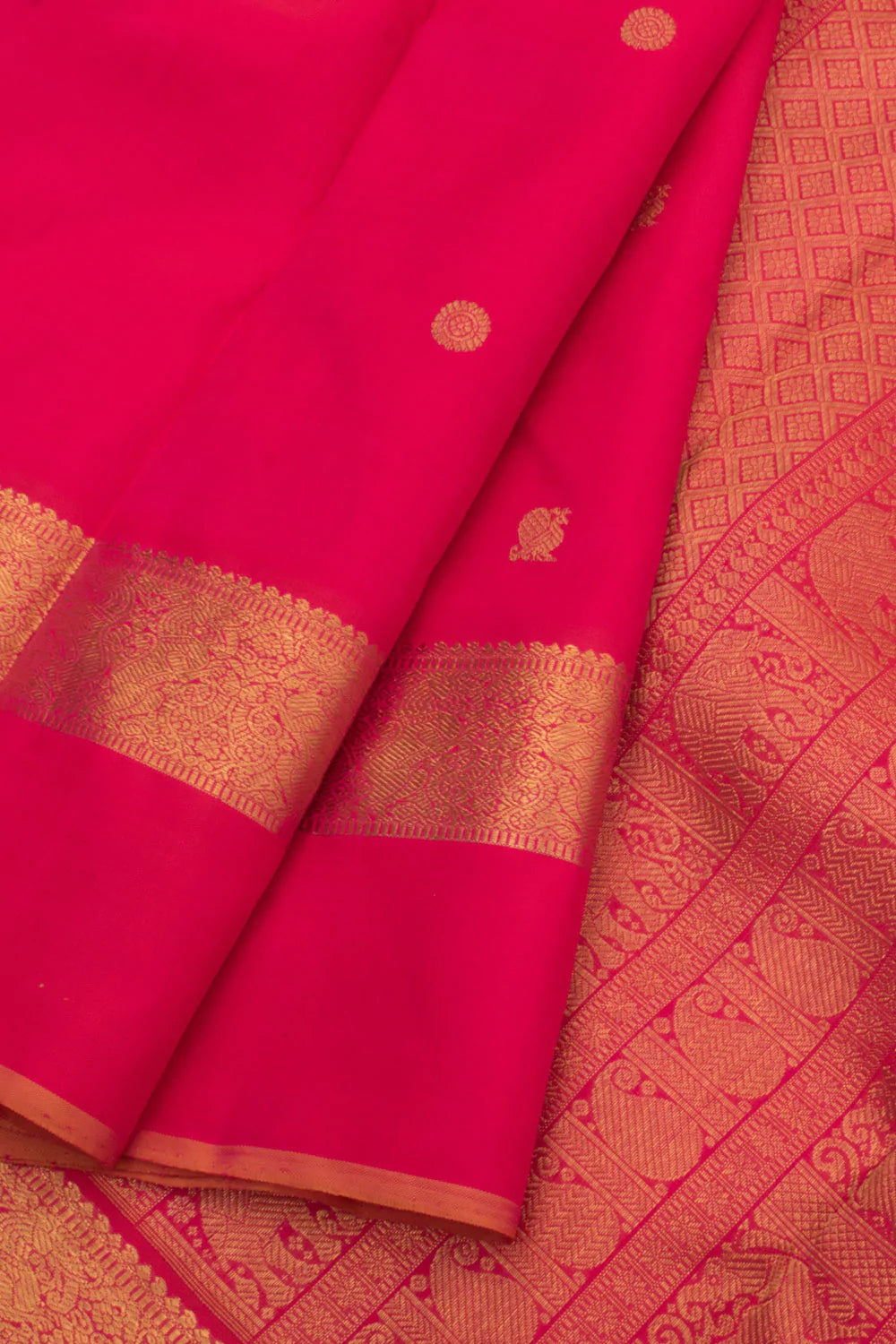 Eevara Pink Kancheevaram Heirloom Silk Saree
