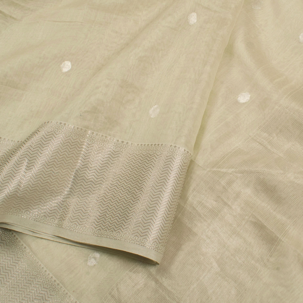 Handwoven Maheshwari Silk Cotton Tissue Saree-Rutambhara-RUTAMBHARA