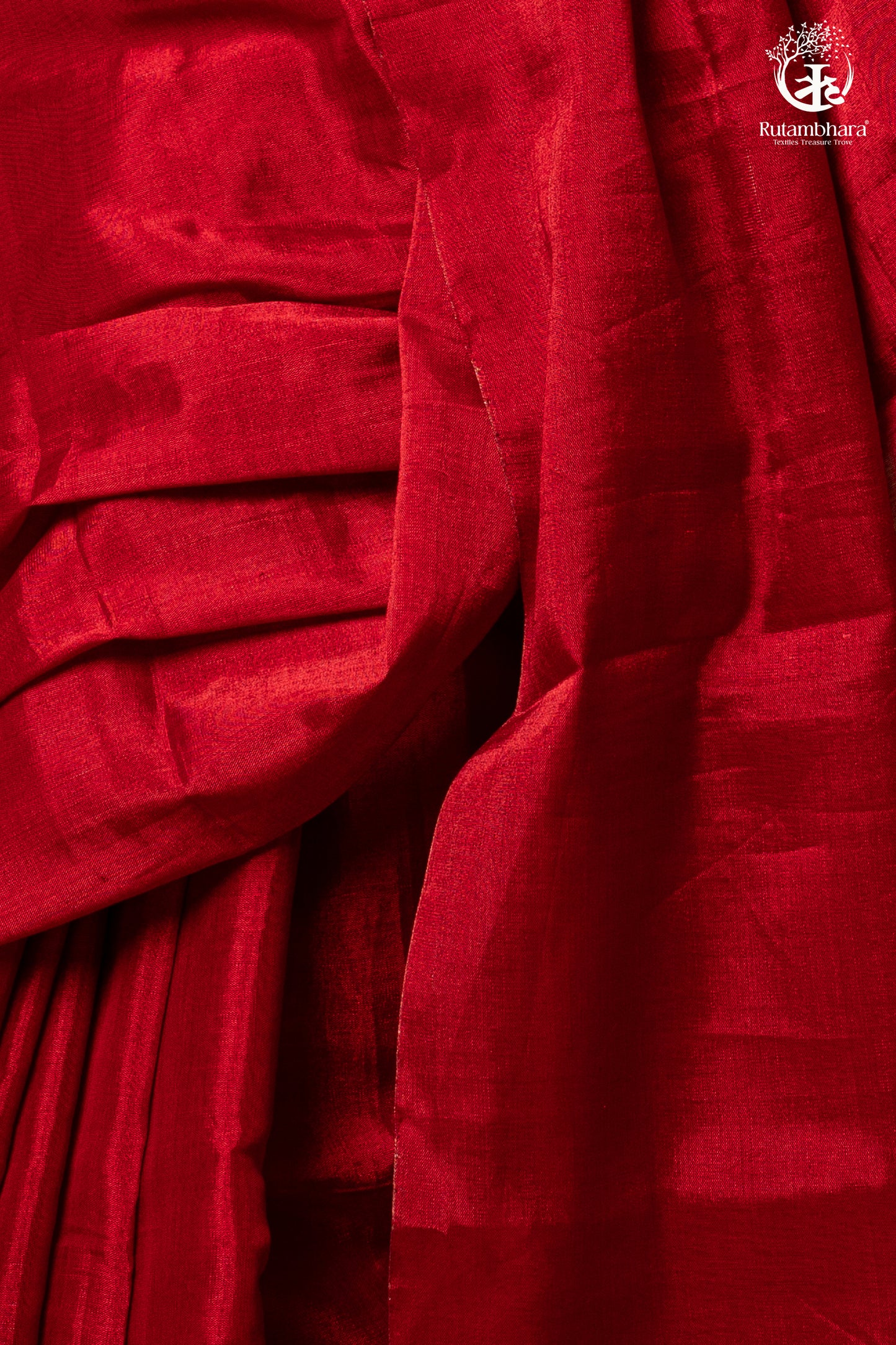 Swarvi - Metallic Rouge Handwoven Chanderi Tissue Saree