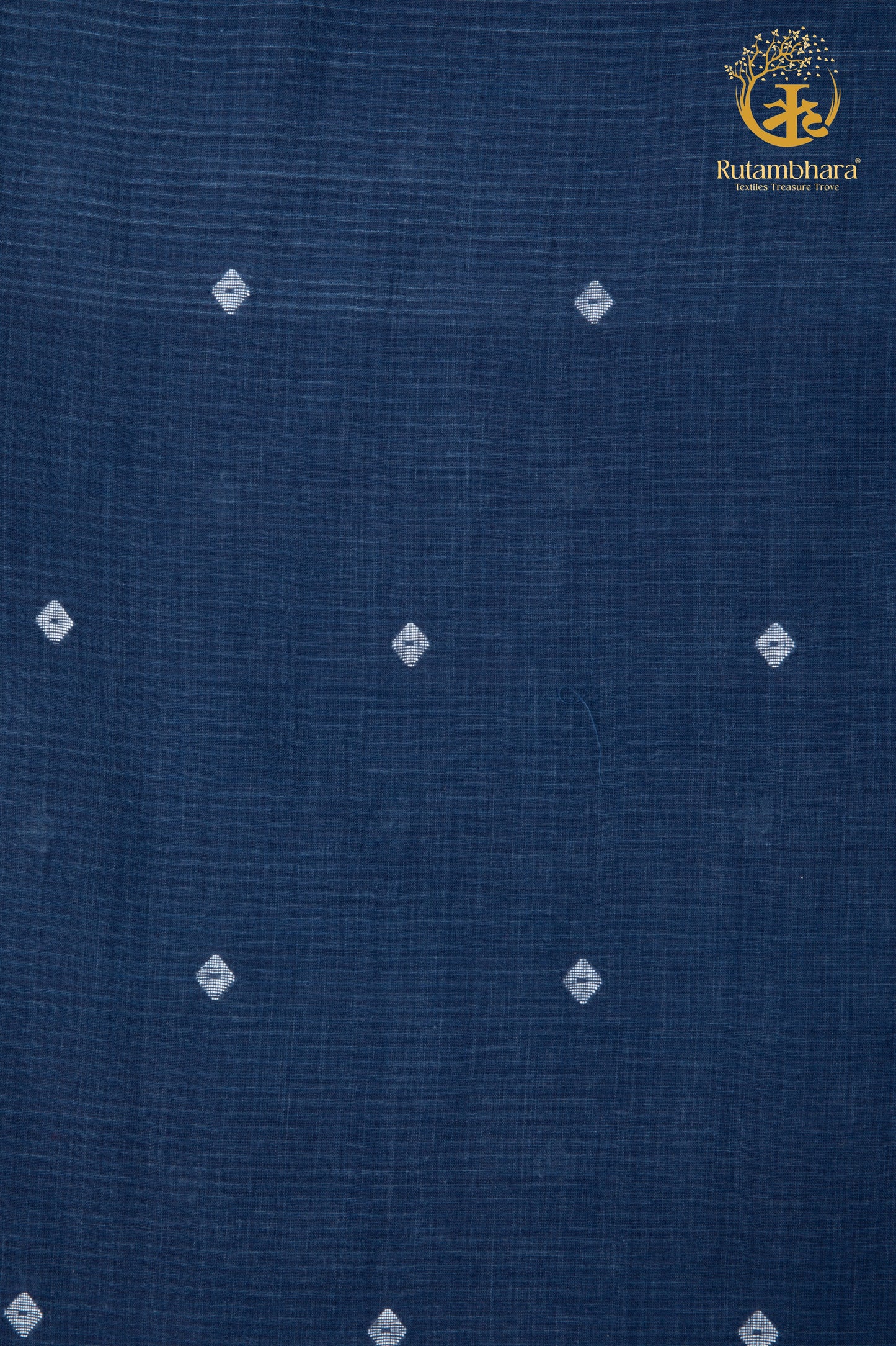 KEESHA - Indigo Field Essential White Buta – Jamdani Khadi Fabric