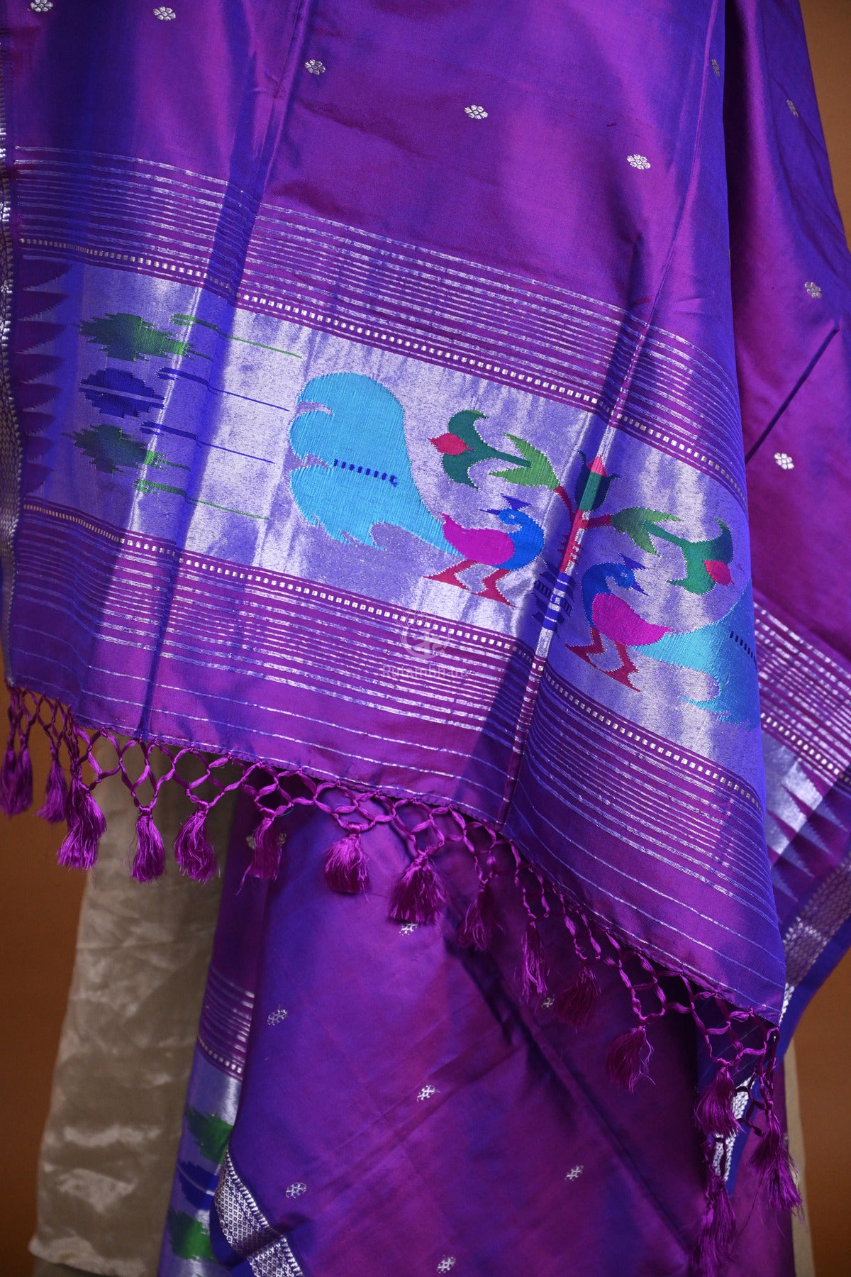 Handwoven Paithani Silk Dupatta