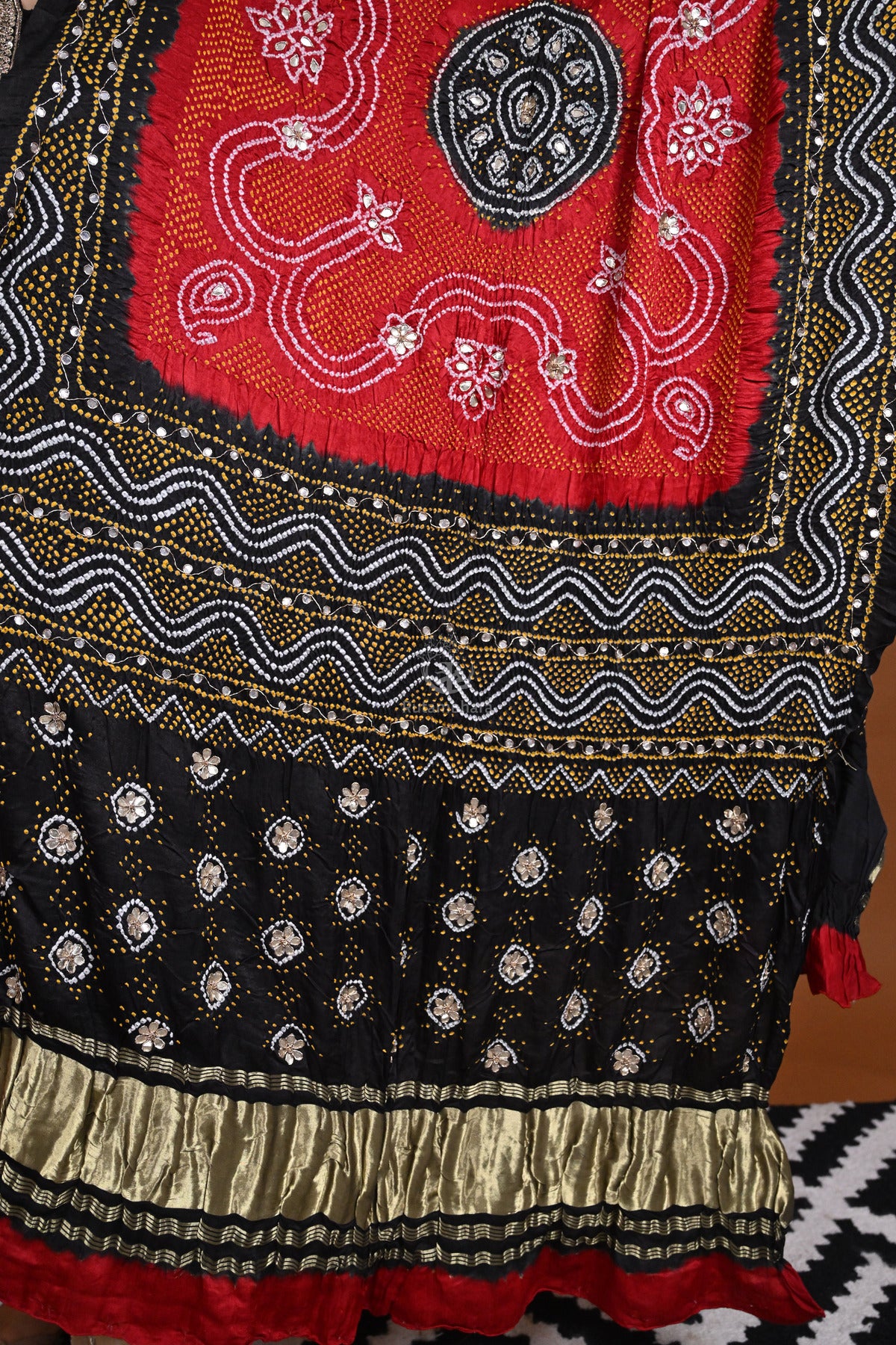 Handcrafted Bandhani Gajji Silk Dupatta