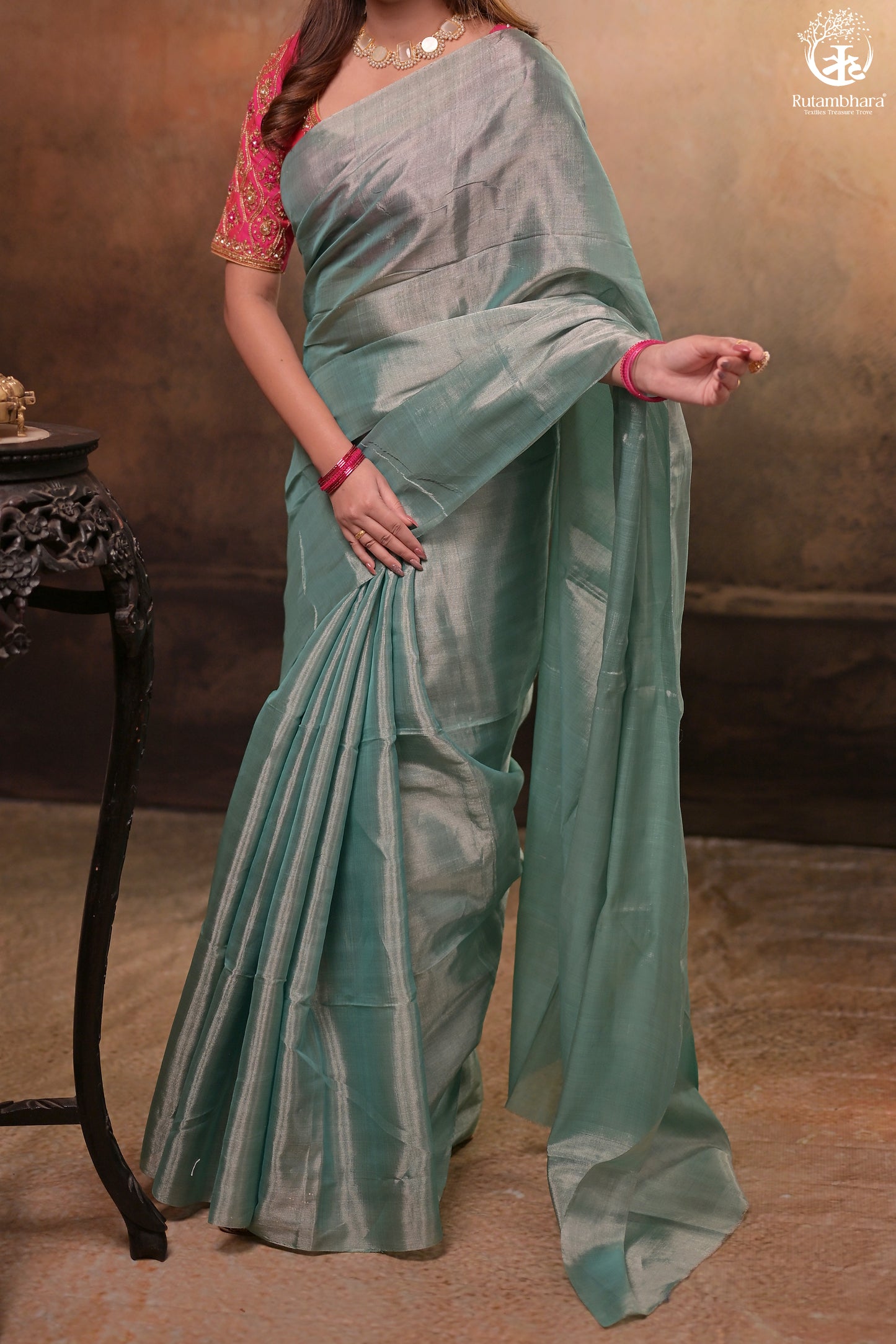 Timeless Elegance Chanderi Tissue in Saree Length - 4-ply Weave