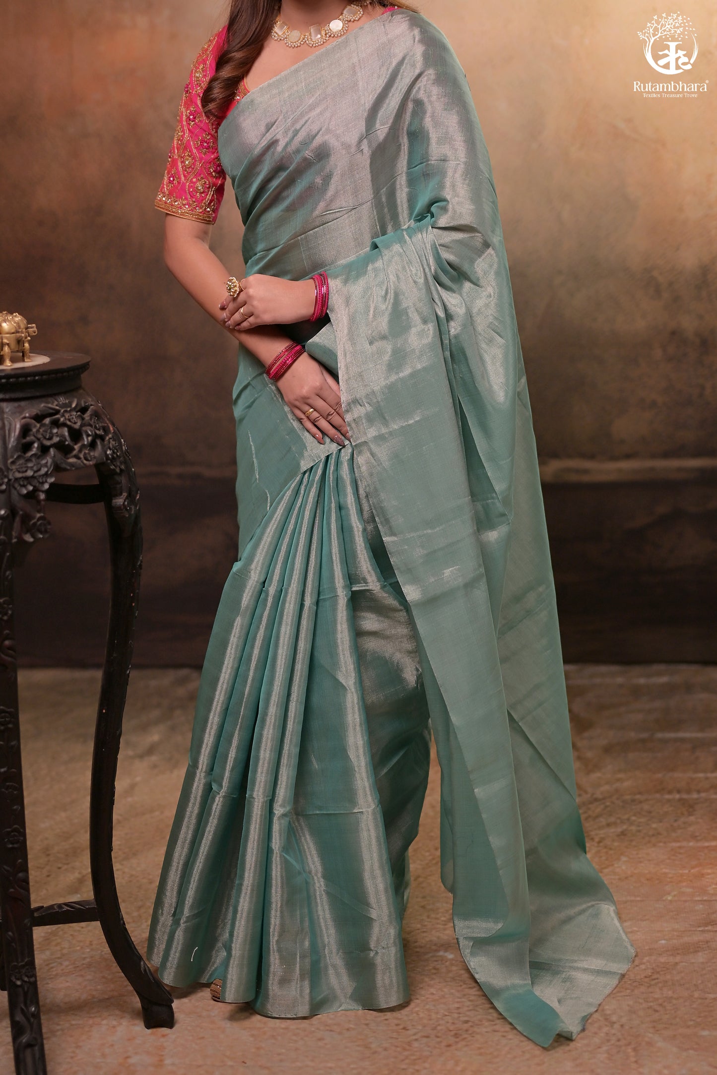 Timeless Elegance Chanderi Tissue in Saree Length - 4-ply Weave