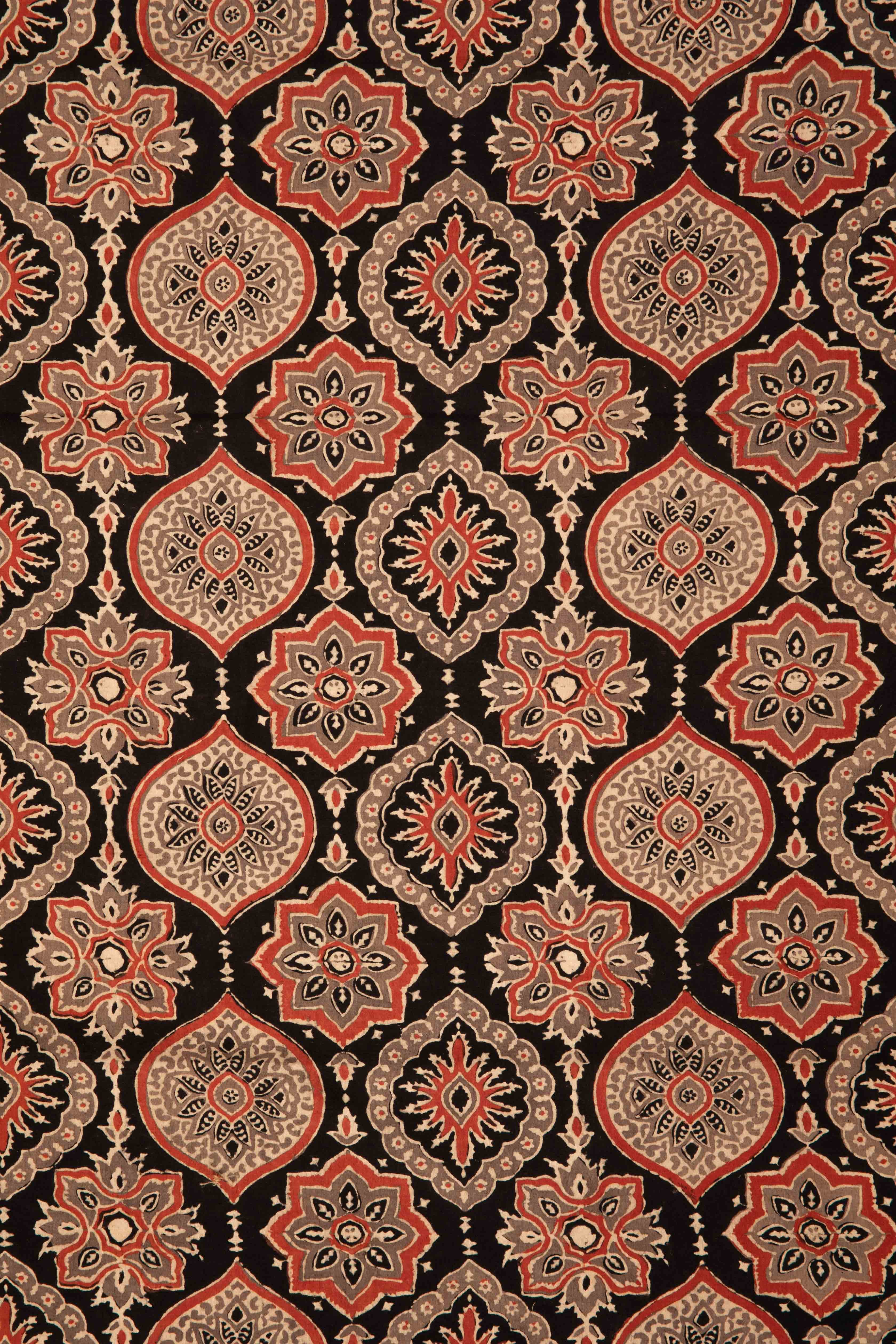 SIYAHI - ETHNIC AJRAKH COTTON FABRIC