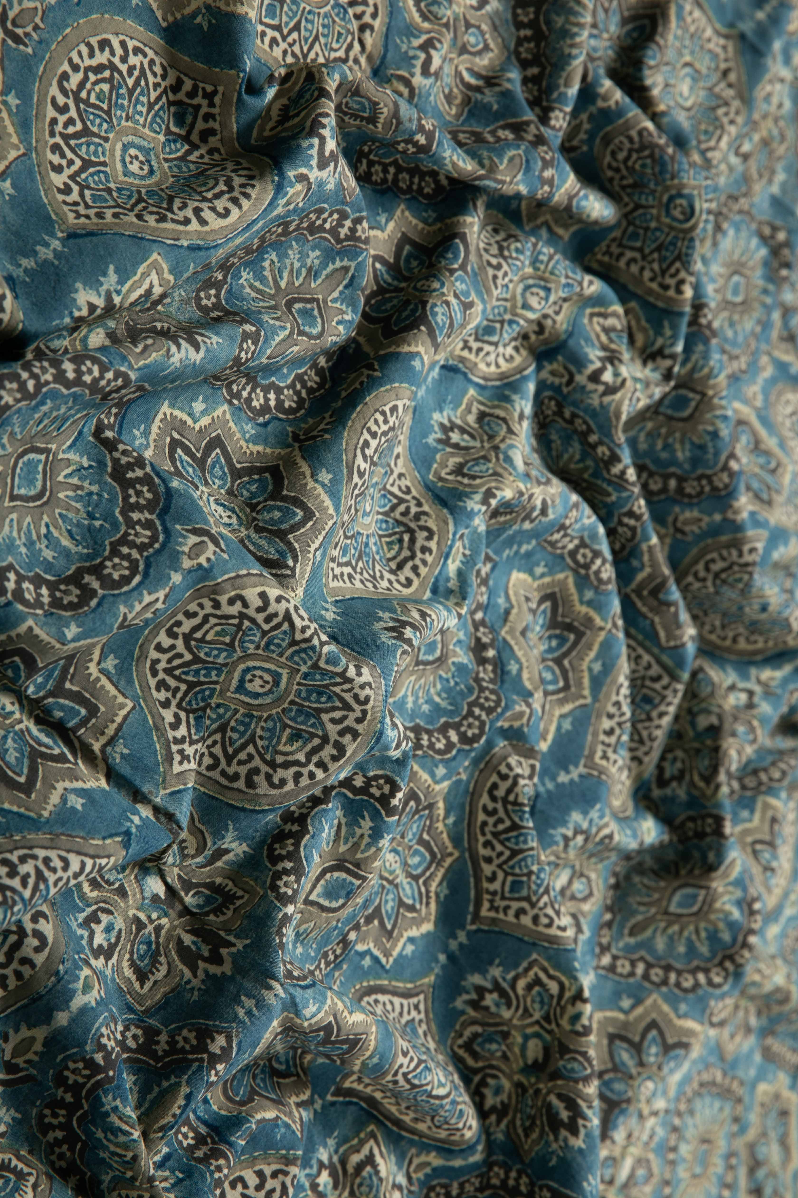 SIYAHI - ETHNIC AJRAKH COTTON FABRIC