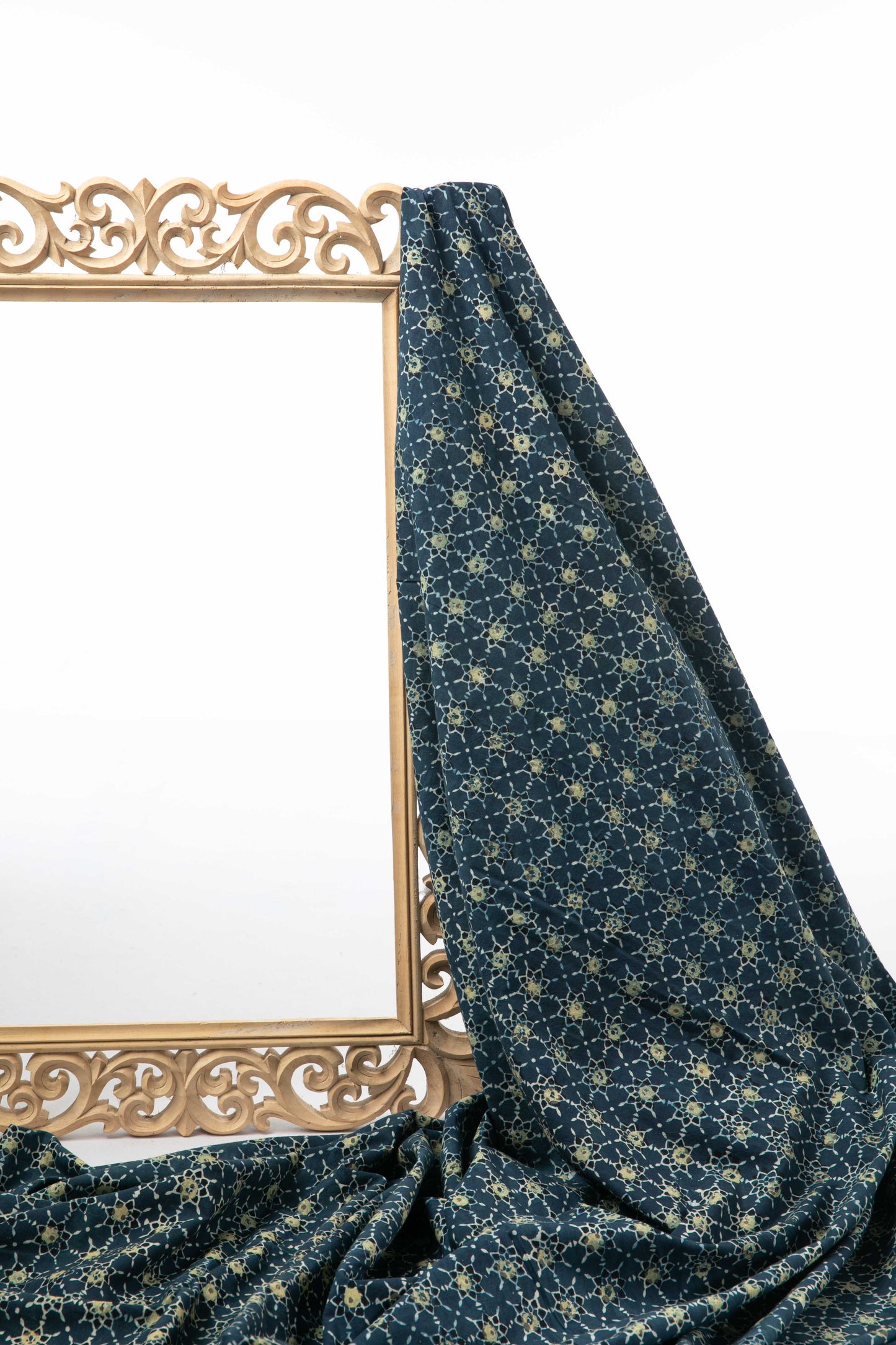 Siyahi - Starry Dusk Ajrakh Cotton Fabric