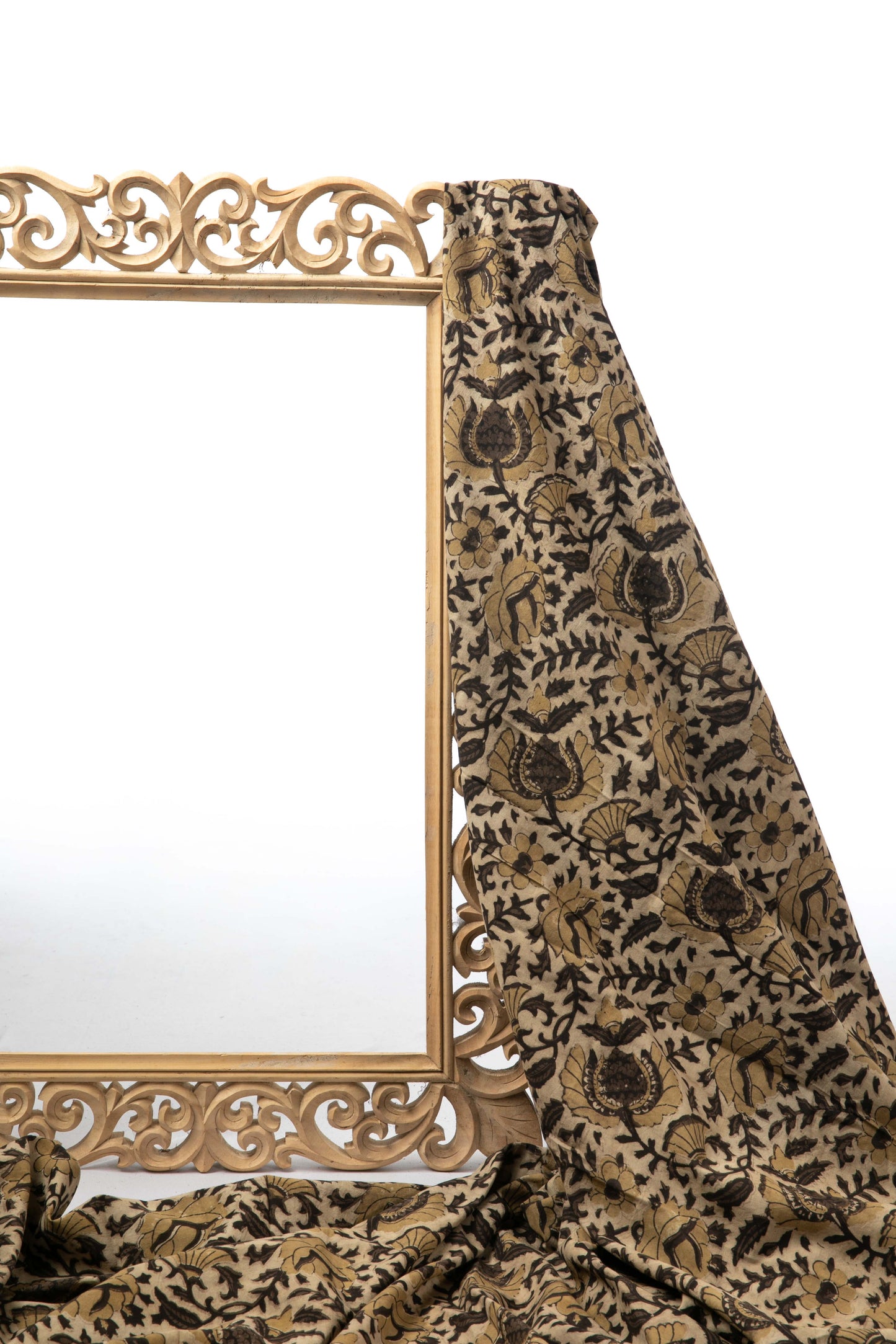 Siyahi - Rustic Bloom Sanganeri Dabu Fabric