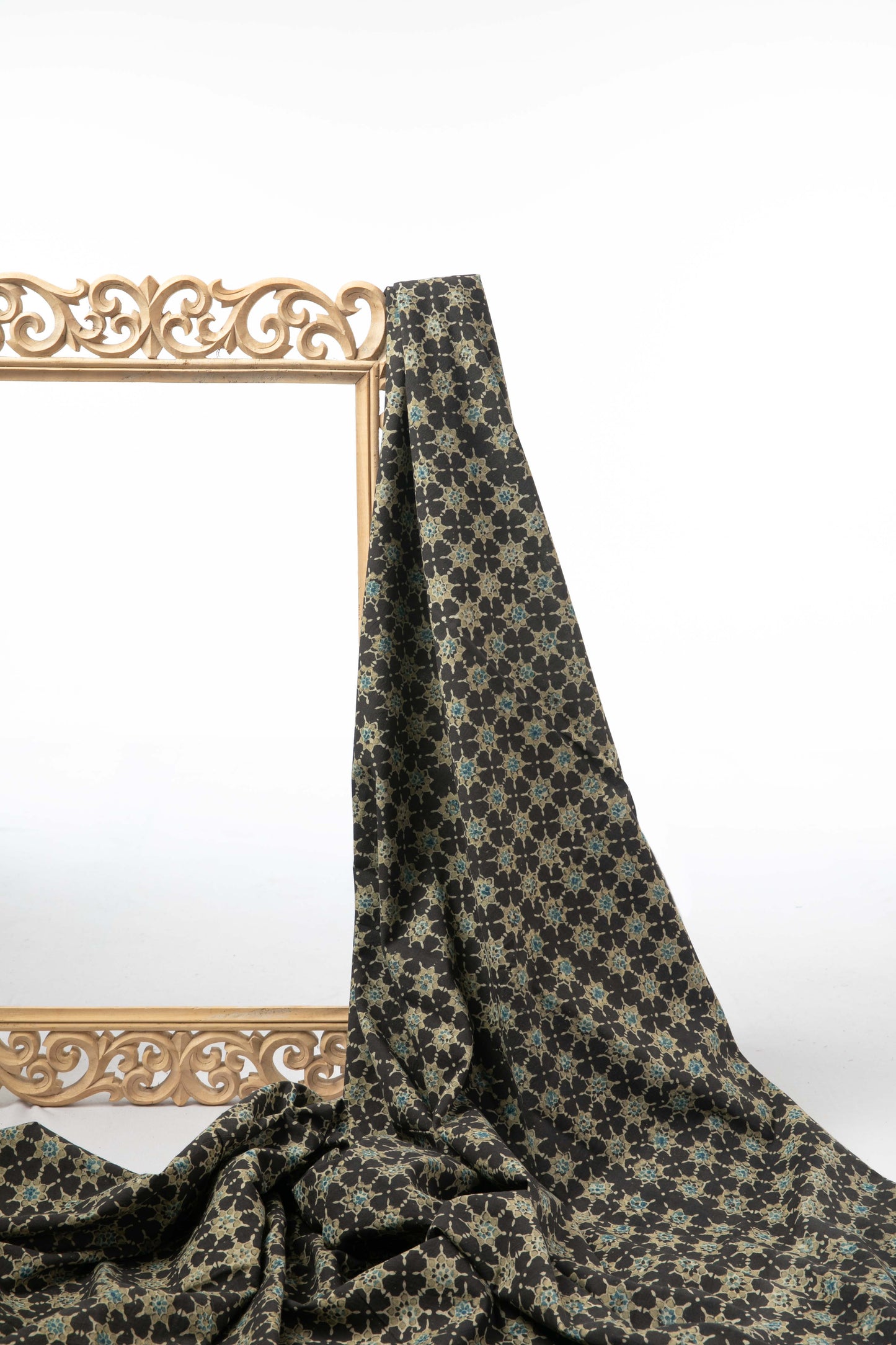 Siyahi - Starry Dusk Ajrakh Cotton Fabric