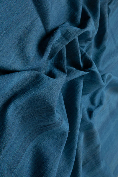 Plain Indigo Kala Cotton – Two-Ply Handwoven-Rutambhara-RUTAMBHARA