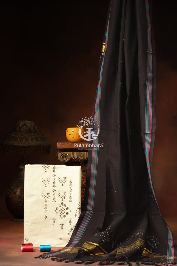 Nuktaa - Ivory Noir Tangaliya 2 pc Suit Set – A Dana Weave Legacy
