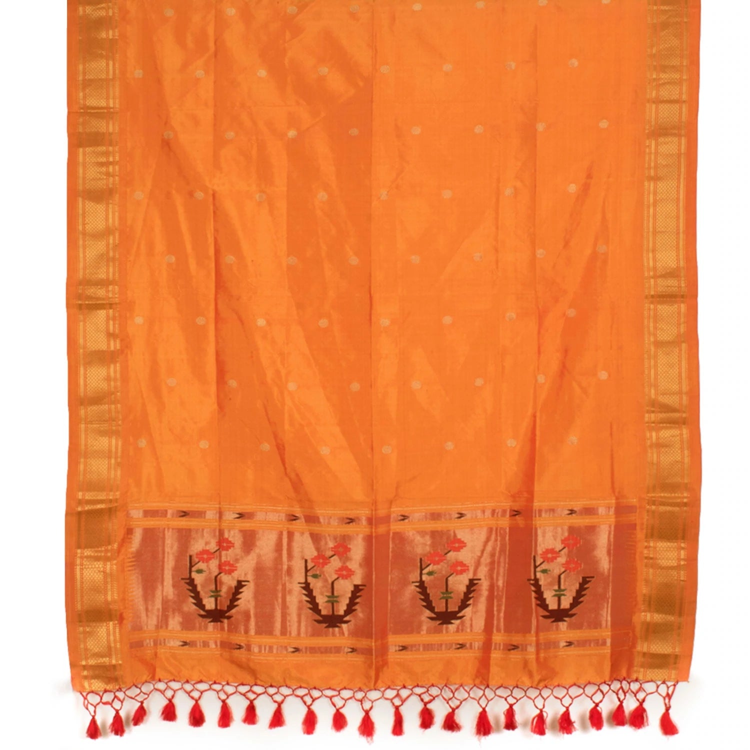 Handwoven Paithani Asawali Silk Dupatta