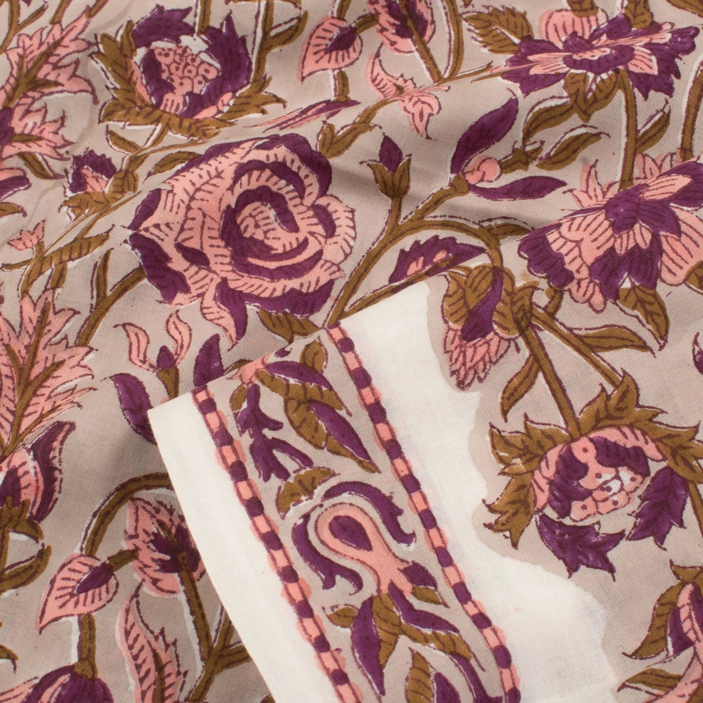 Hand Block Printed Cotton Salwar Suit Material