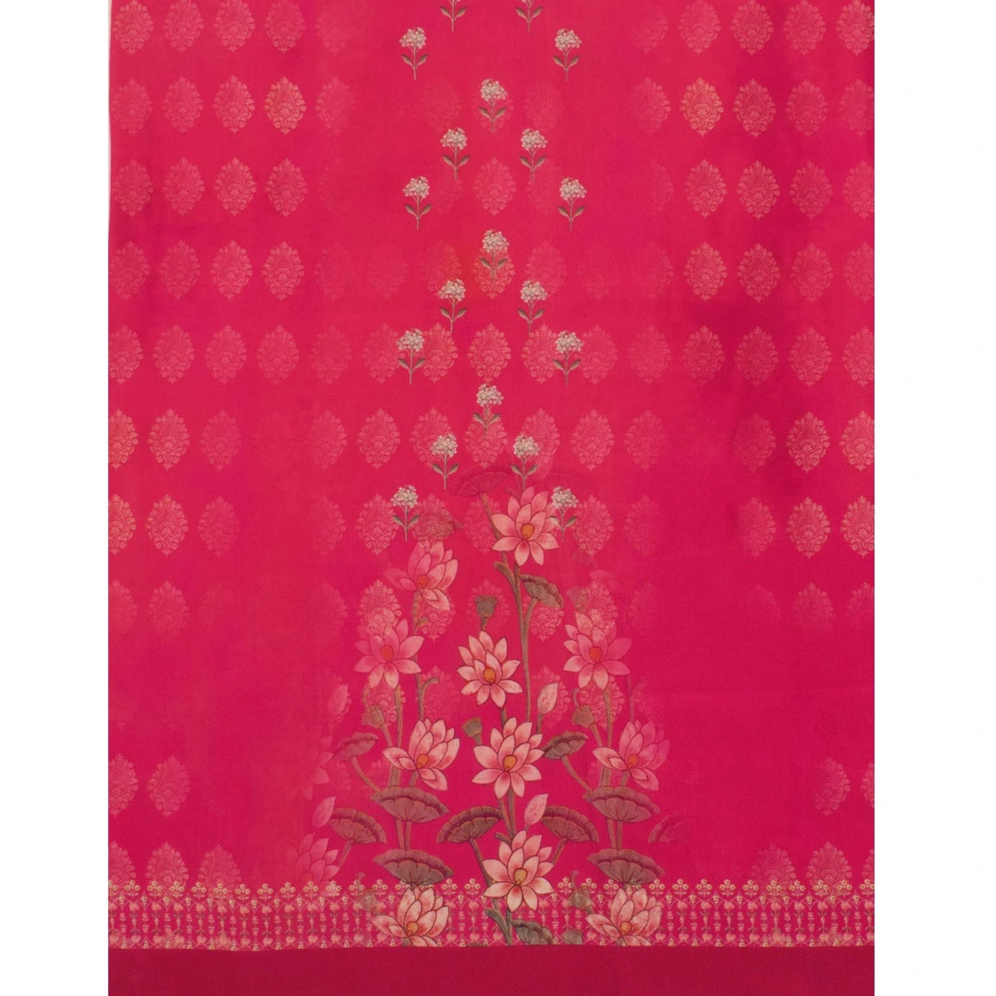 Screen Printed Crepe Silk Salwar Suit Material