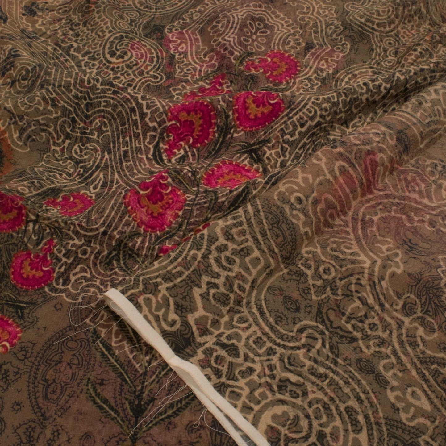 Screen Printed Crepe Silk Salwar Suit Material