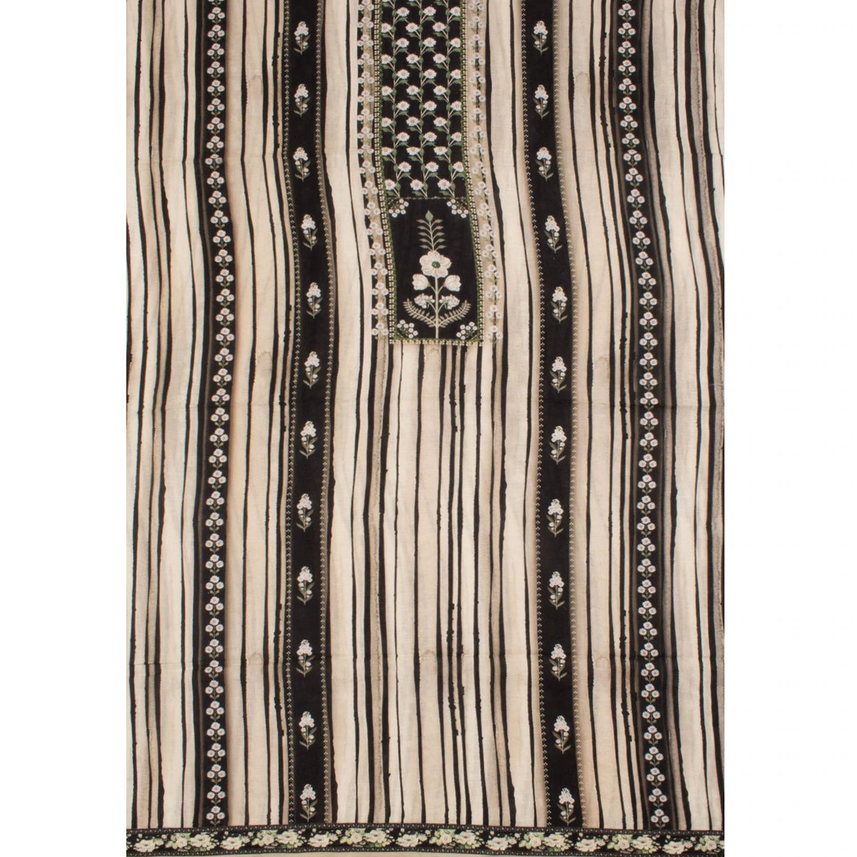 Screen Printed Linen Silk Salwar Suit Material