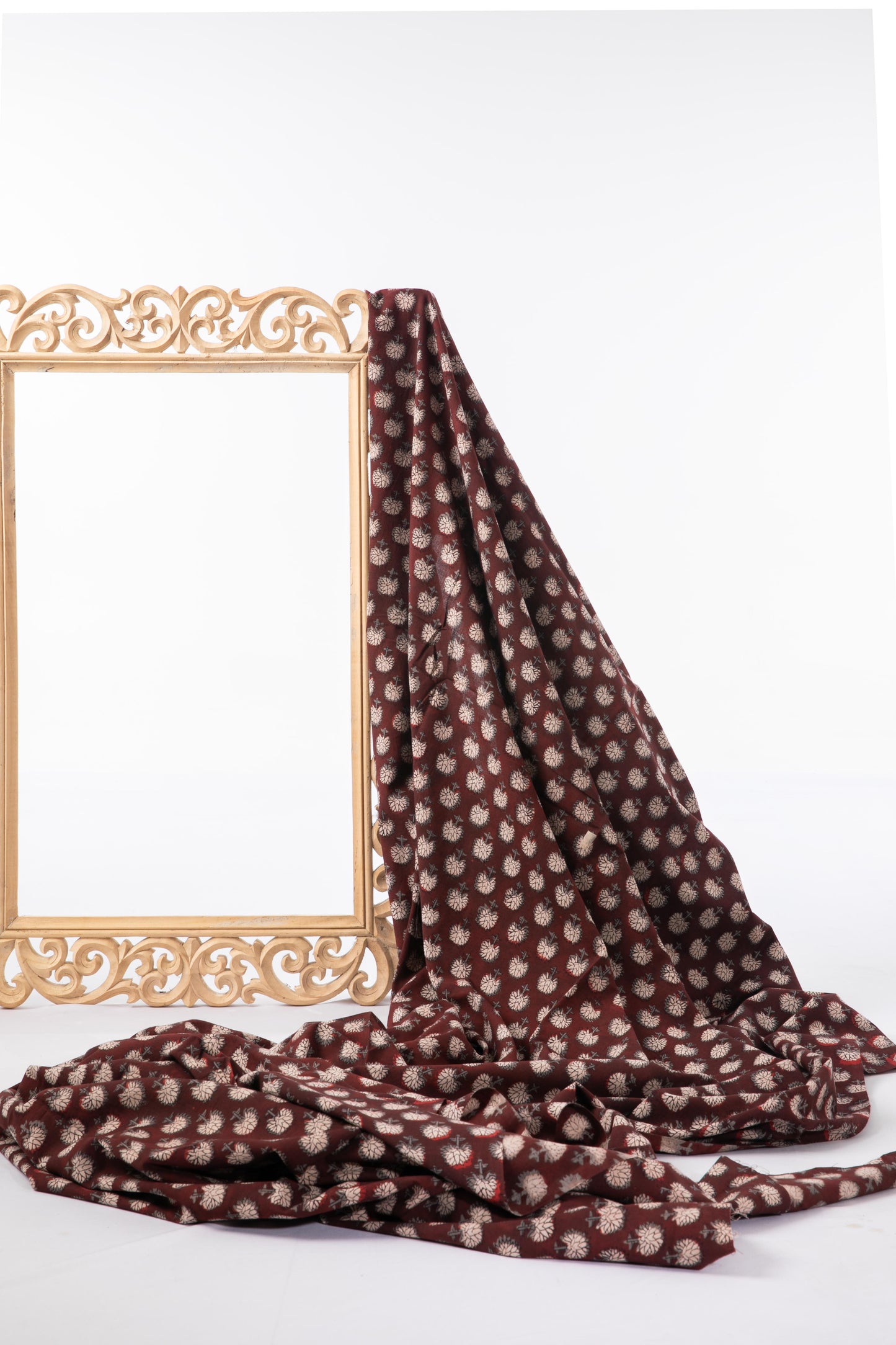 Siyahi - Artisanal Dabu Print With Tree Motif-Rutambhara-RUTAMBHARA