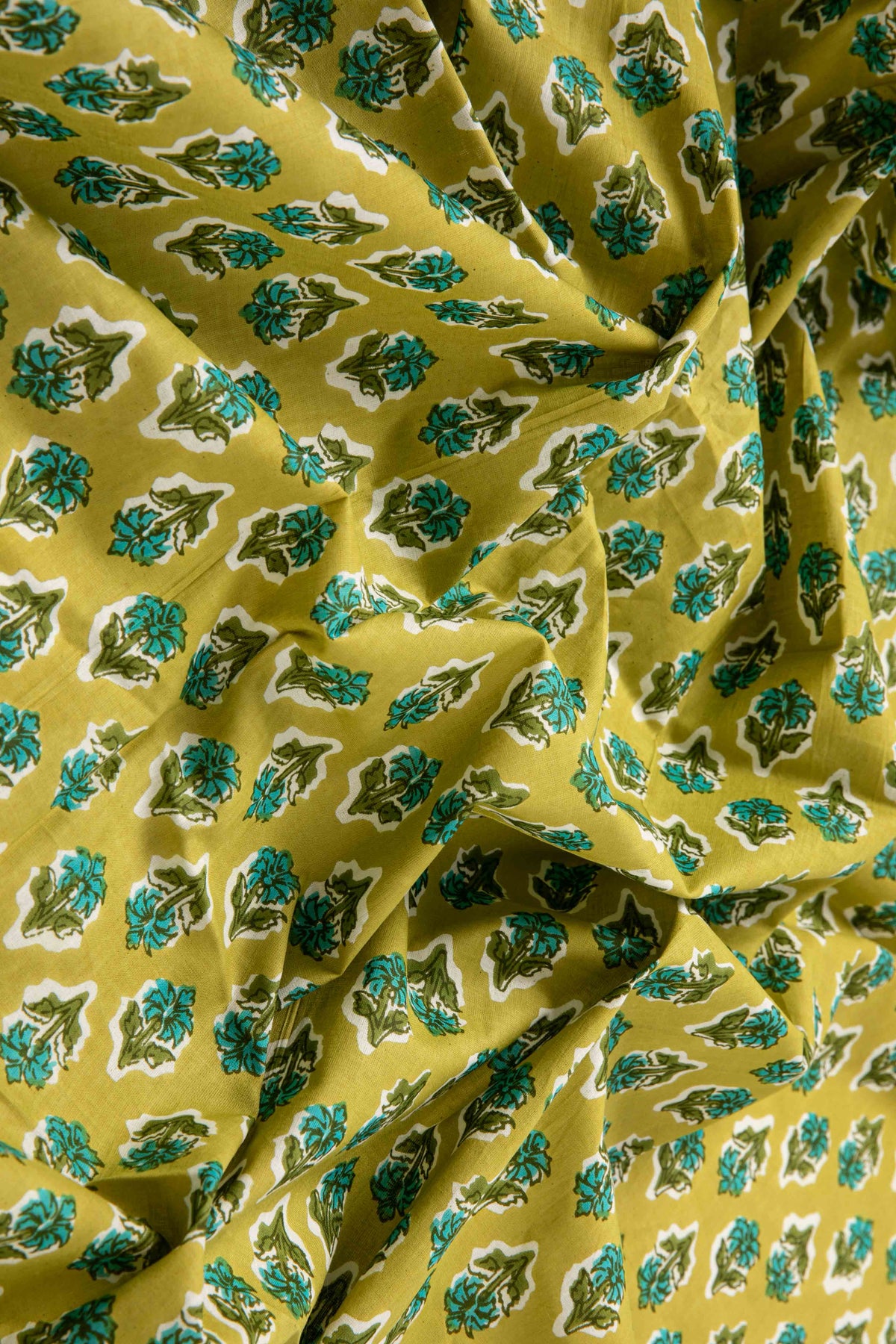 Siyahi - Dual Buta Sanganeri Print Fabric