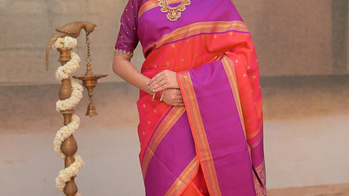 Pure zari jacquard Kanjivaram silk saree