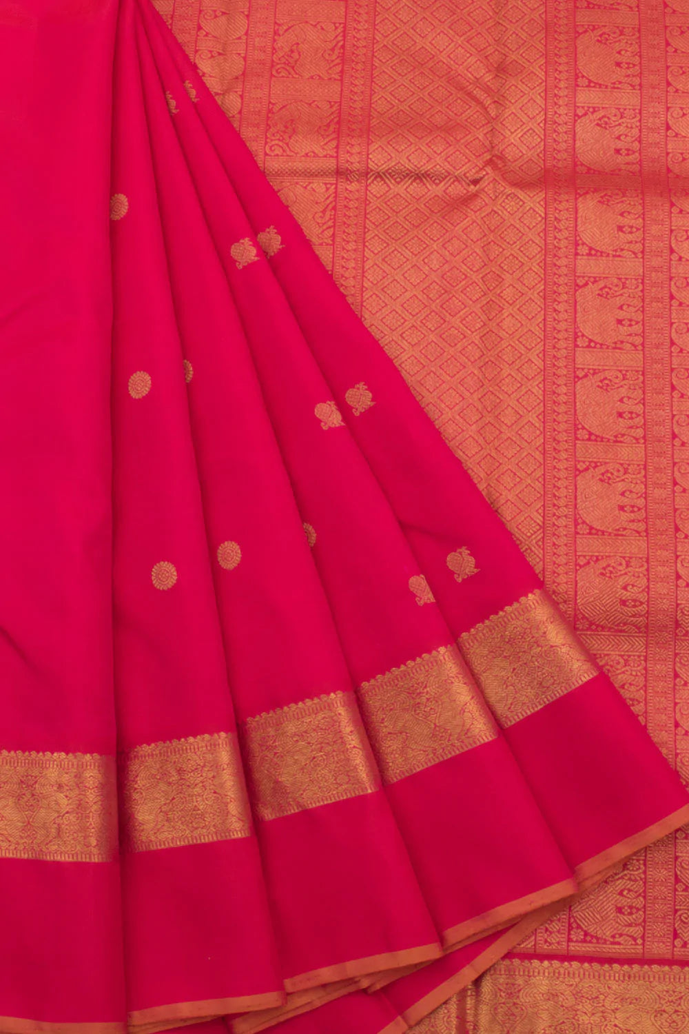 Eevara Pink Kancheevaram Heirloom Silk Saree