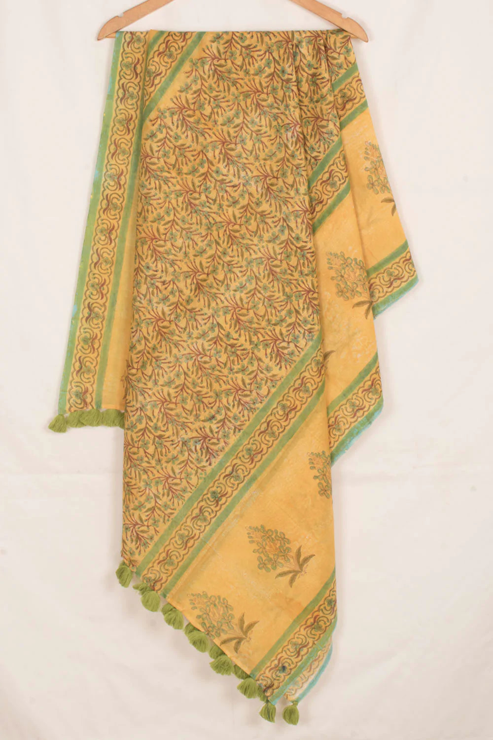 Hand Block Printed Chanderi Dupatta