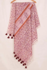 Hand Block Printed Chanderi Dupatta-Rutambhara-RUTAMBHARA
