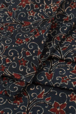 Ajrakh Printed Cotton Kurta Material-Rutambhara-RUTAMBHARA