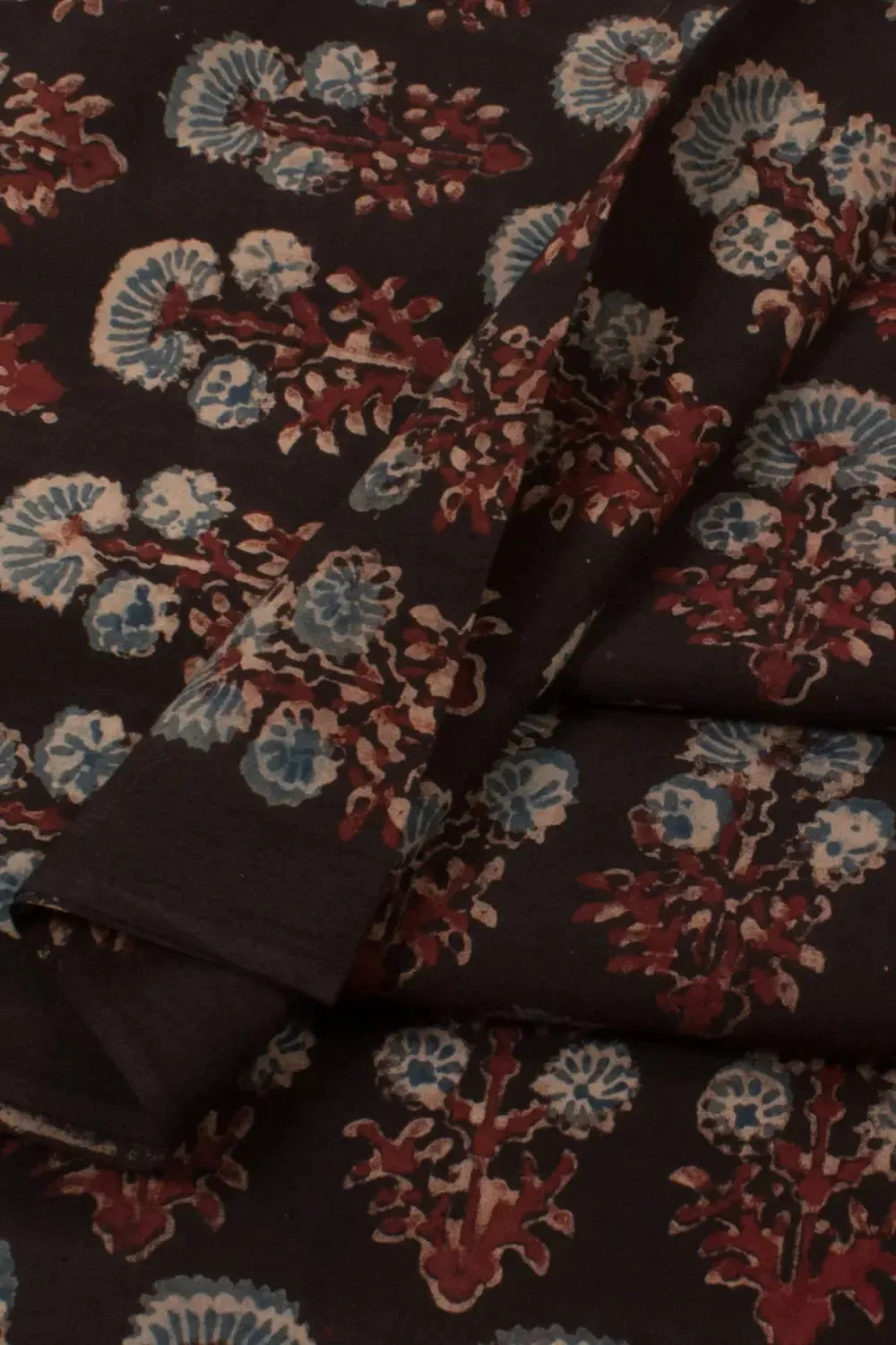 Ajrakh Printed Cotton Kurta Material-Rutambhara-RUTAMBHARA