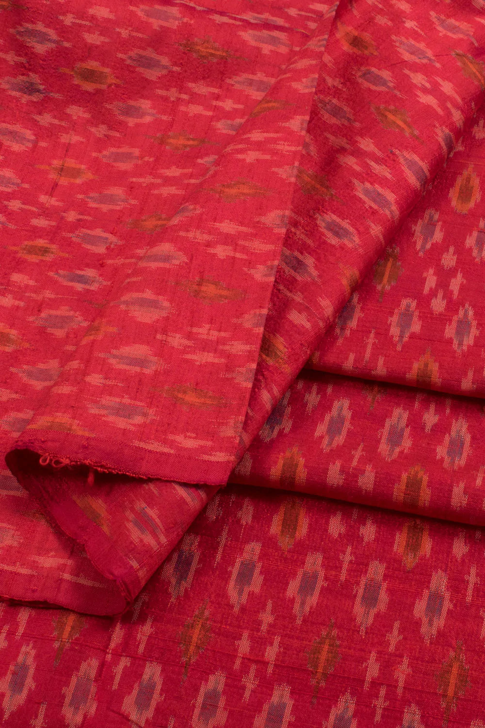 Handloom Ikat Raw Silk Kurta Material-Rutambhara-RUTAMBHARA