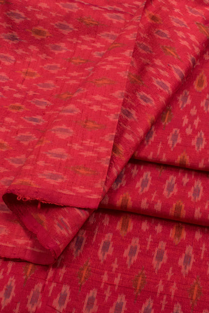 Handloom Ikat Raw Silk Kurta Material-Rutambhara-RUTAMBHARA