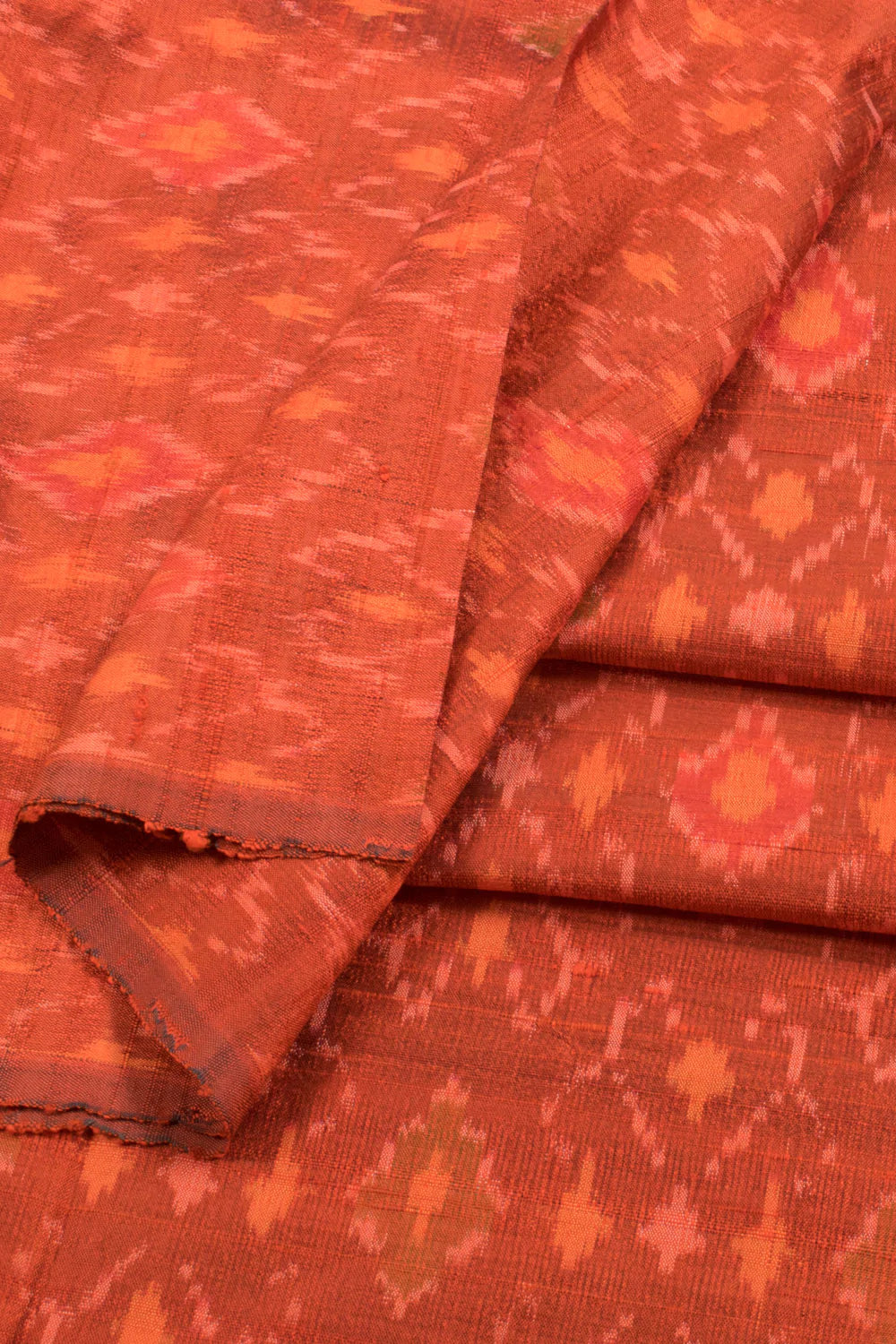 Handloom Ikat Raw Silk Kurta Material-Rutambhara-RUTAMBHARA