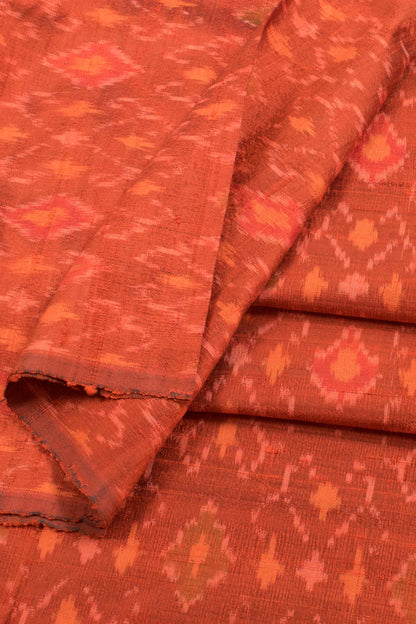 Handloom Ikat Raw Silk Kurta Material-Rutambhara-RUTAMBHARA