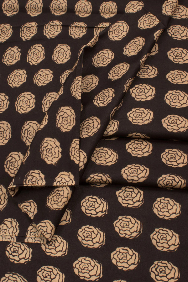 Hand Block Printed Gajji Silk Kurta Material-Rutambhara-RUTAMBHARA
