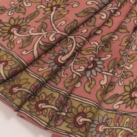 Hand Painted Pen Kalamkari Cotton Blouse Material