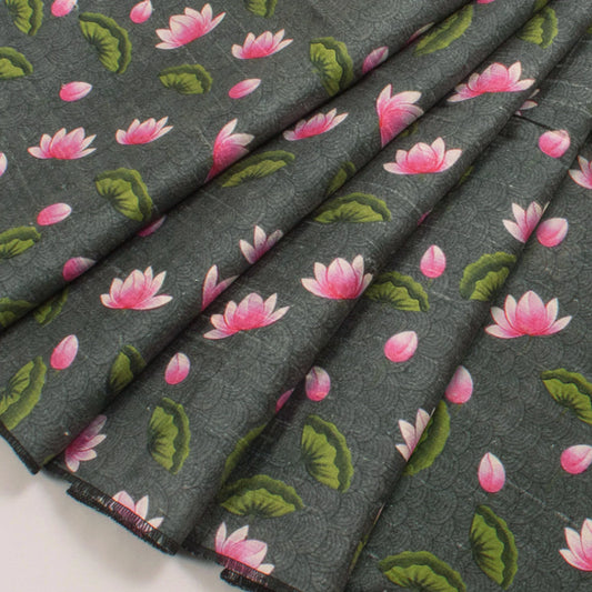 Pichwai Printed Raw Silk Blouse Material