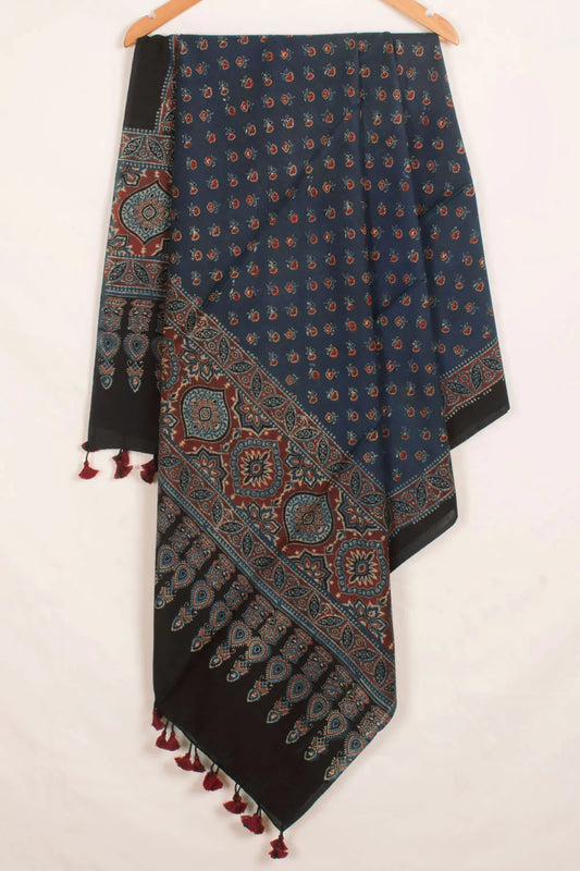 Ajrakh Printed Chanderi Dupatta